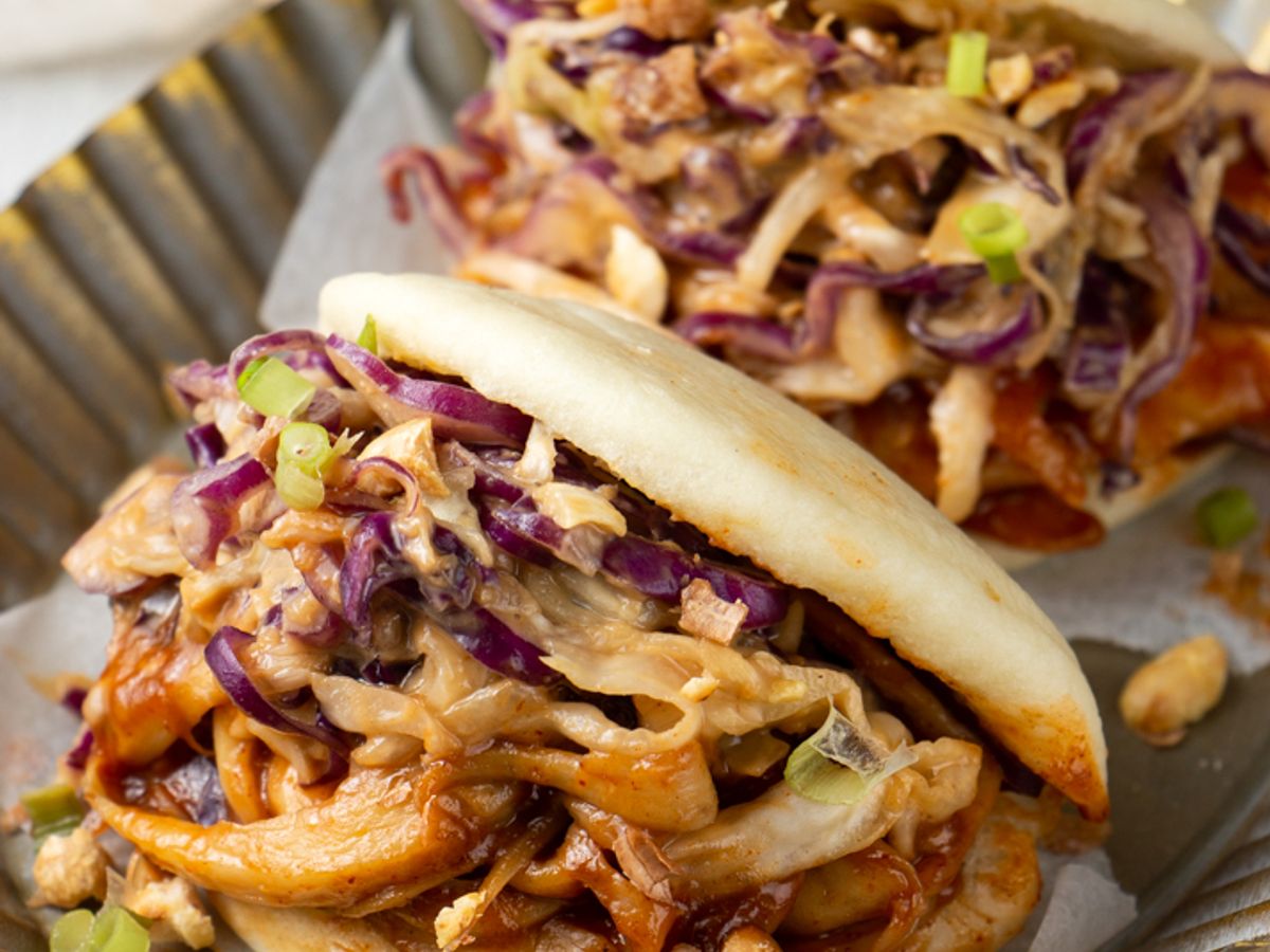 BBĐL Nấm & Bắp Cải Trộn sốt Bơ Đậu Phộng - TW Bao with Mushrooms & Coleslaw in Peanut Butter Sauce