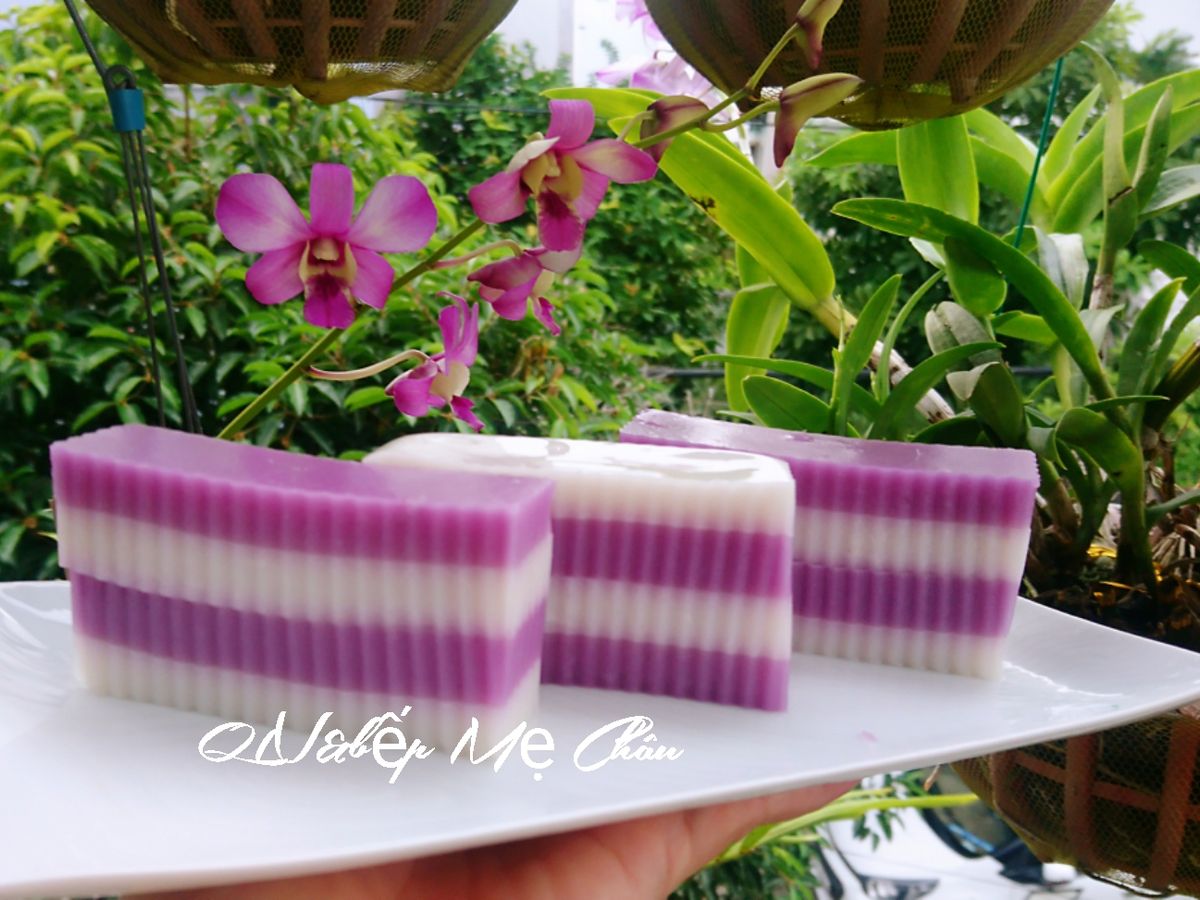Rau câu sữa dừa khoai lang tím