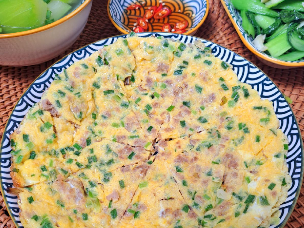 Trứng chiên thịt băm