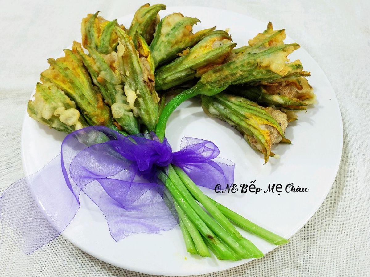 Bông bí nhồi cá thác lác chiên