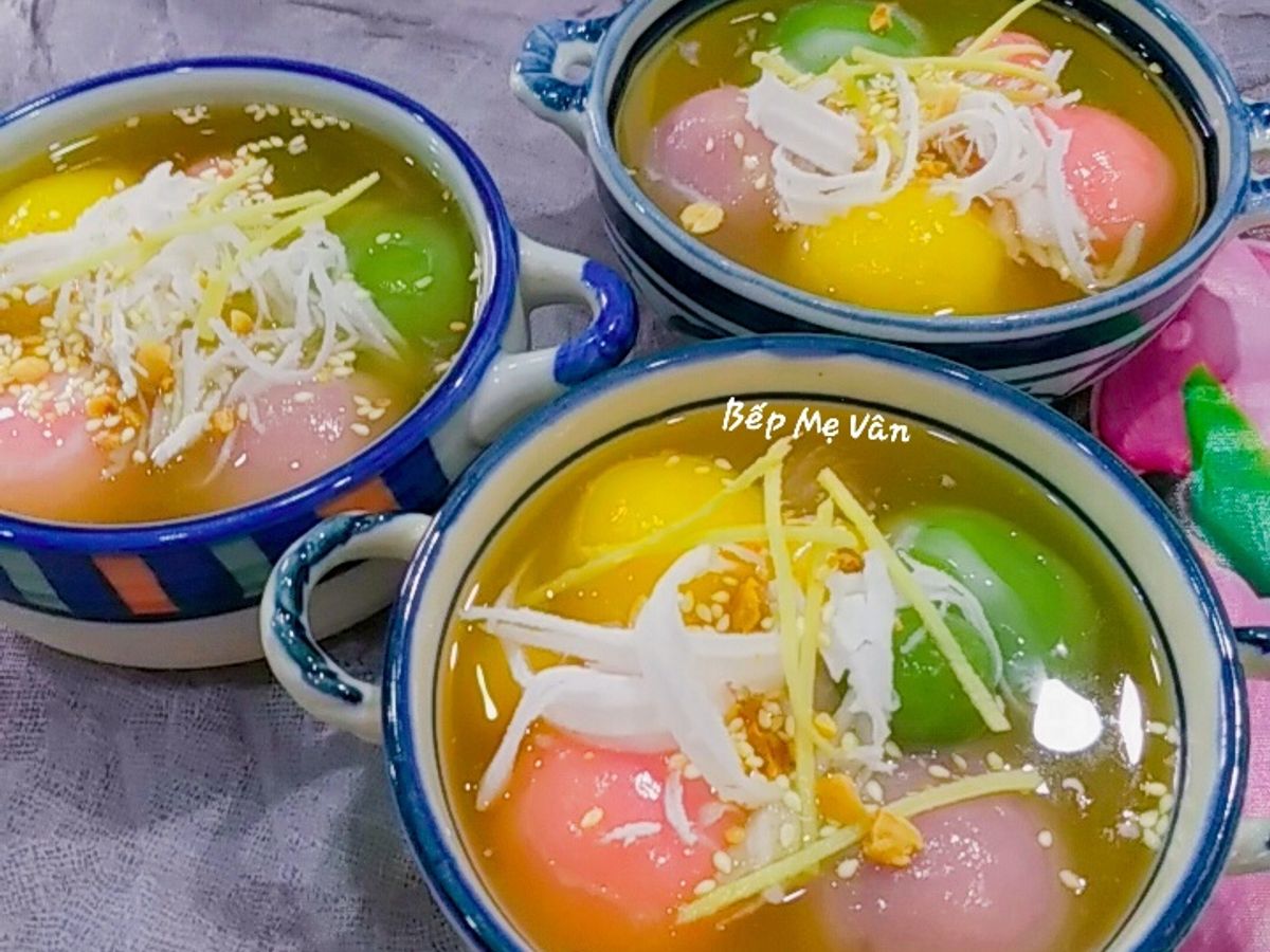 Chè trôi nước 4 màu tự nhiên từ rau củ quả