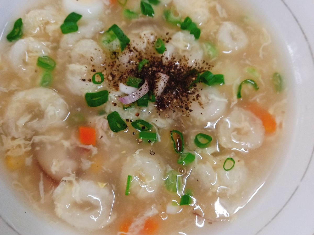 Soup tôm bong bóng cá