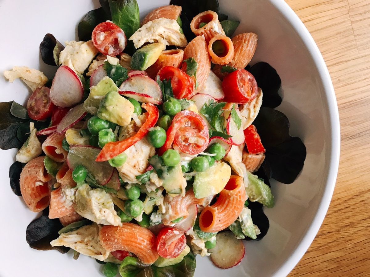 Salad Nui Trộn Ức Gà Xé, Rau Củ & Sữa Chua Healthy