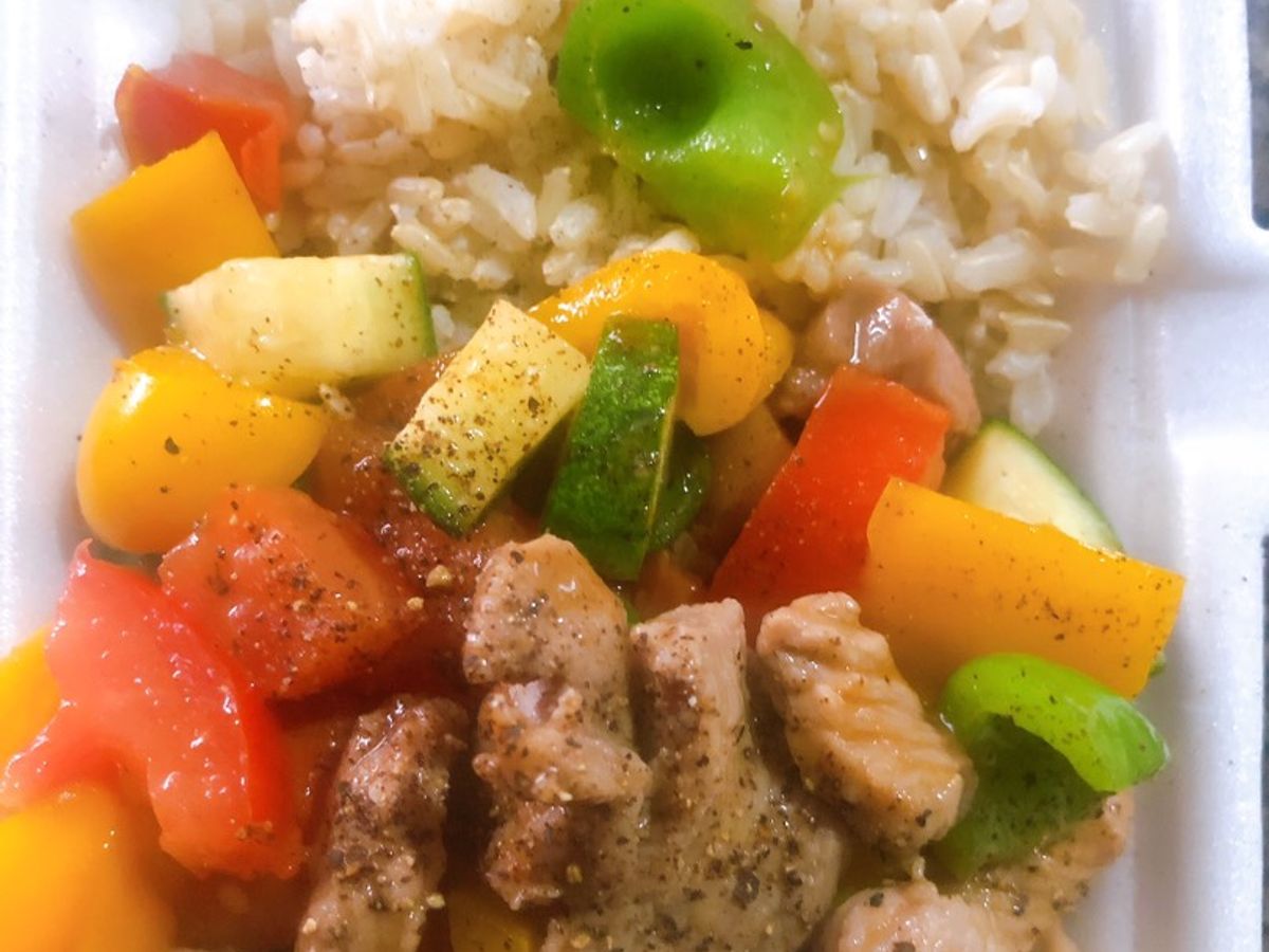 Eatclean cơm gạo lứt+ bò lúc lắc