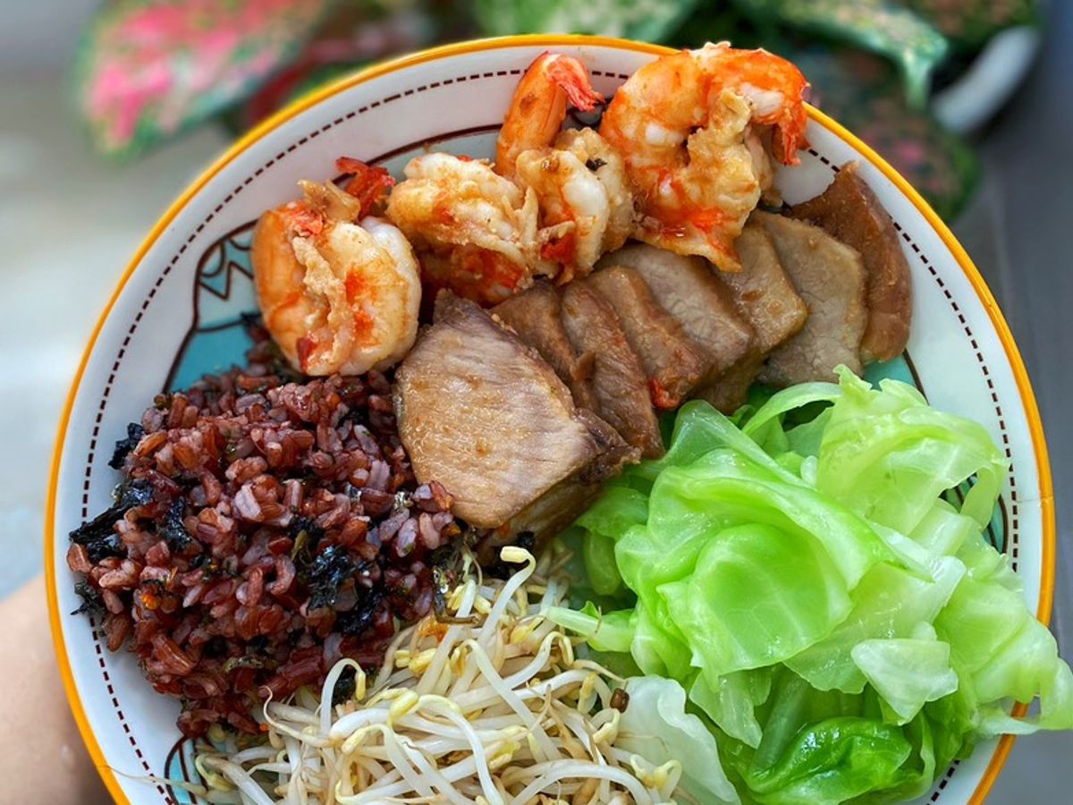 Cơm Tôm Thịt Nạc Rang & Rau Luộc Eat Clean