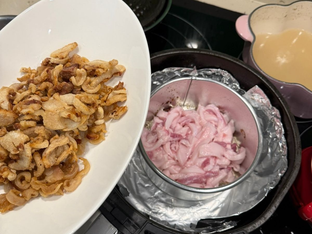Làm mỡ heo nhanh, sạch, gọn