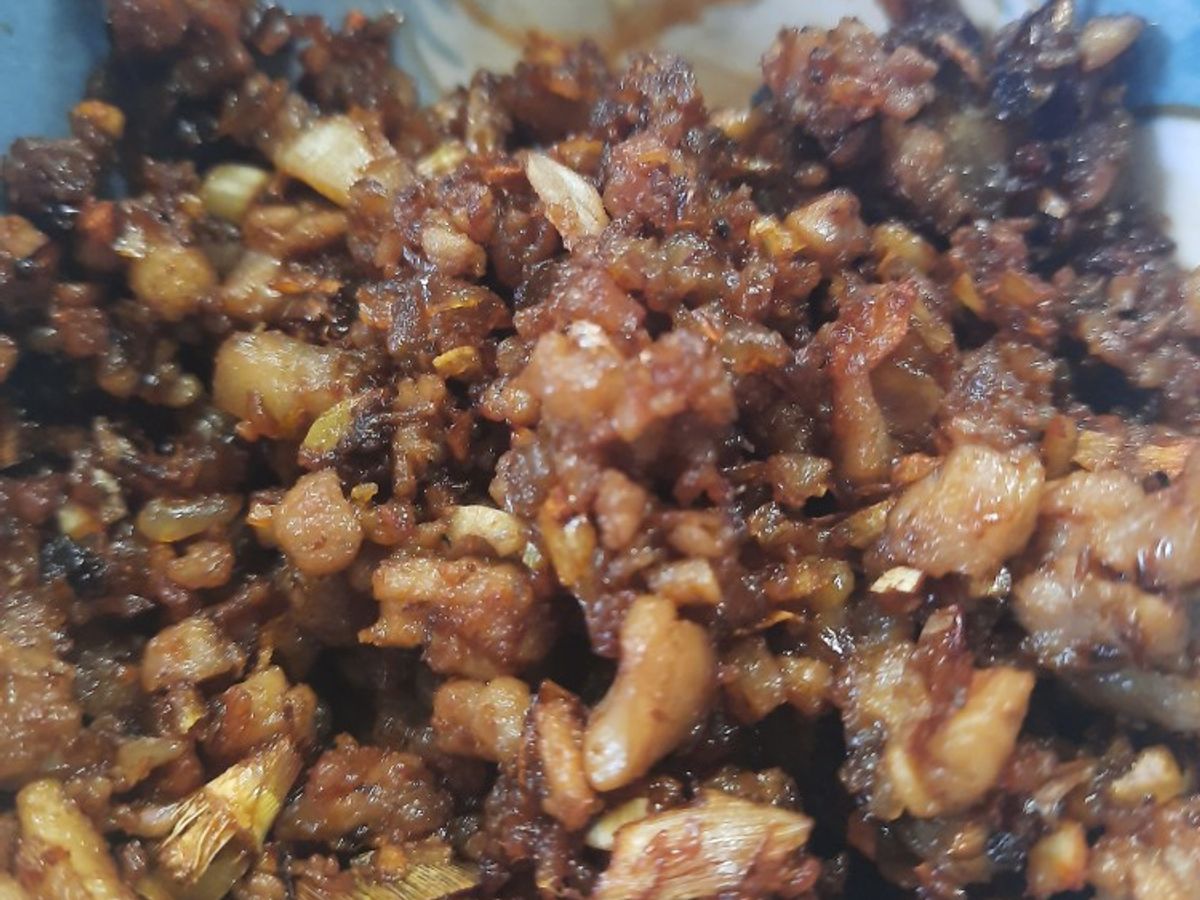 Thịt băm rang mắm tép