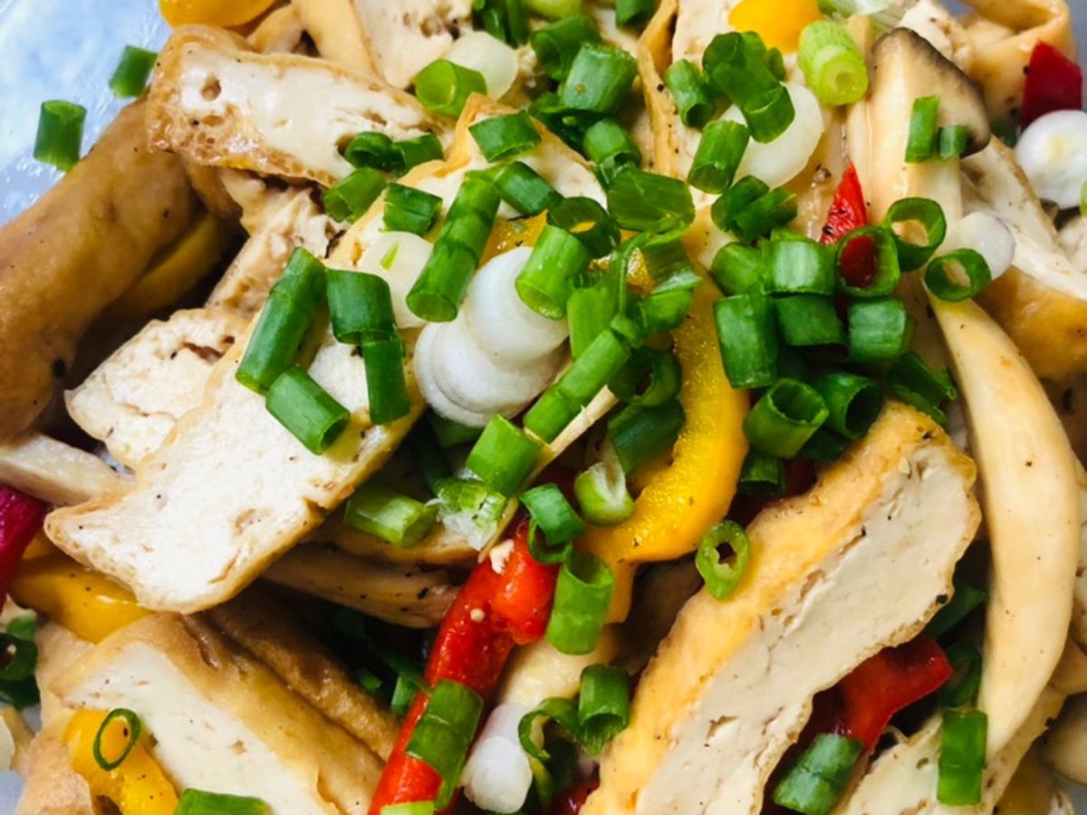 Đậu xào nấm (chay) (308kcal)