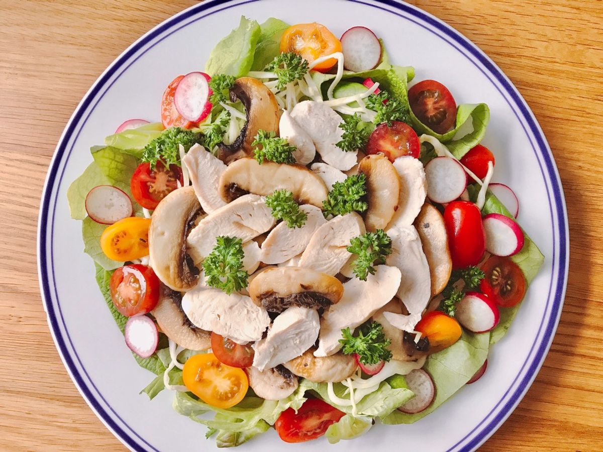 Salad Gà Nấm Healthy