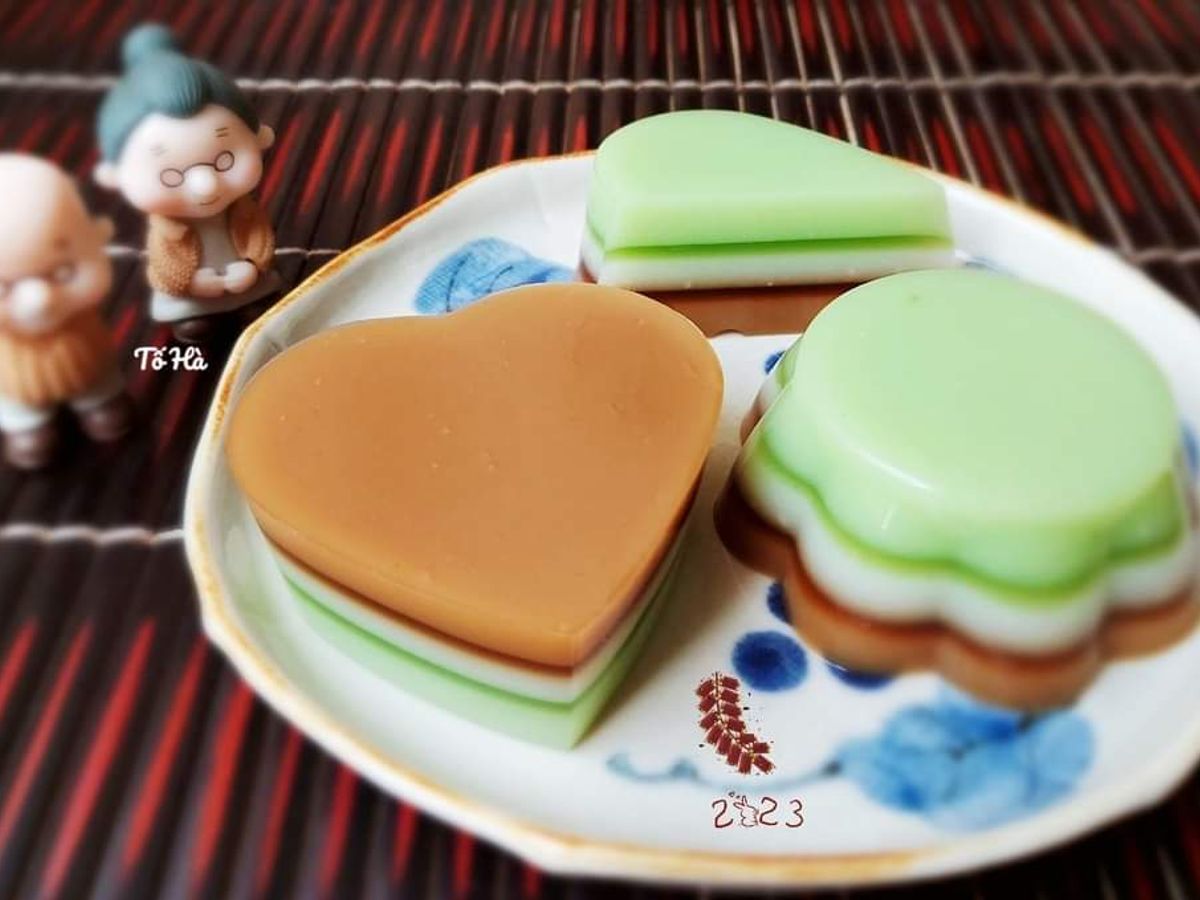 RAU CÂU lá dứa-sữa dừa-cà phê