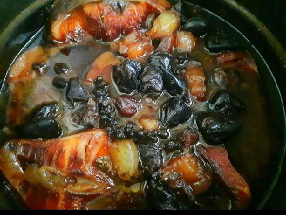 Cá trắm kho trám