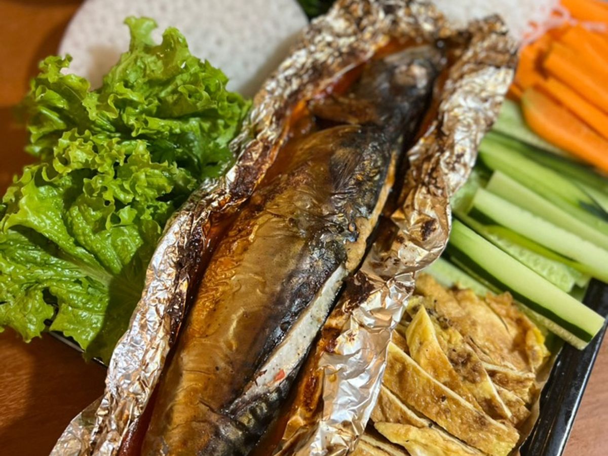 Cá Nướng Cuốn Bánh Tráng
