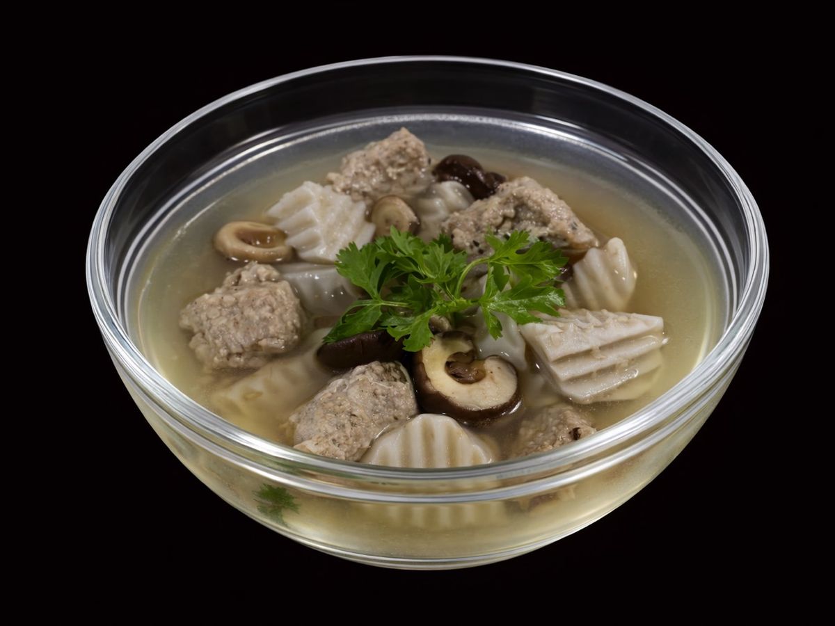 SP.0853 - Canh Thịt Xay Khoai Sọ Nấu Nấm Hương