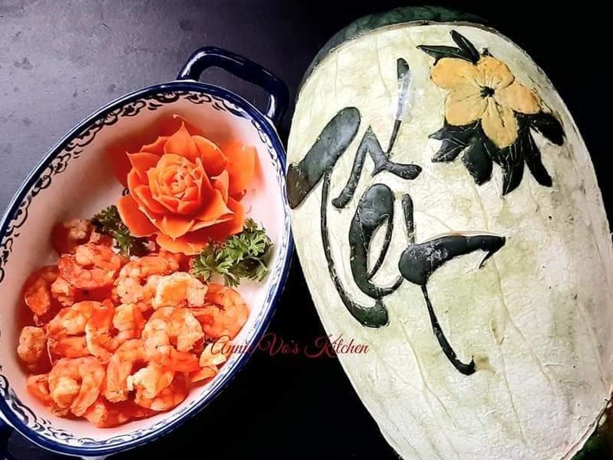 Tôm khô sấy bằng nồi chiên không dầu