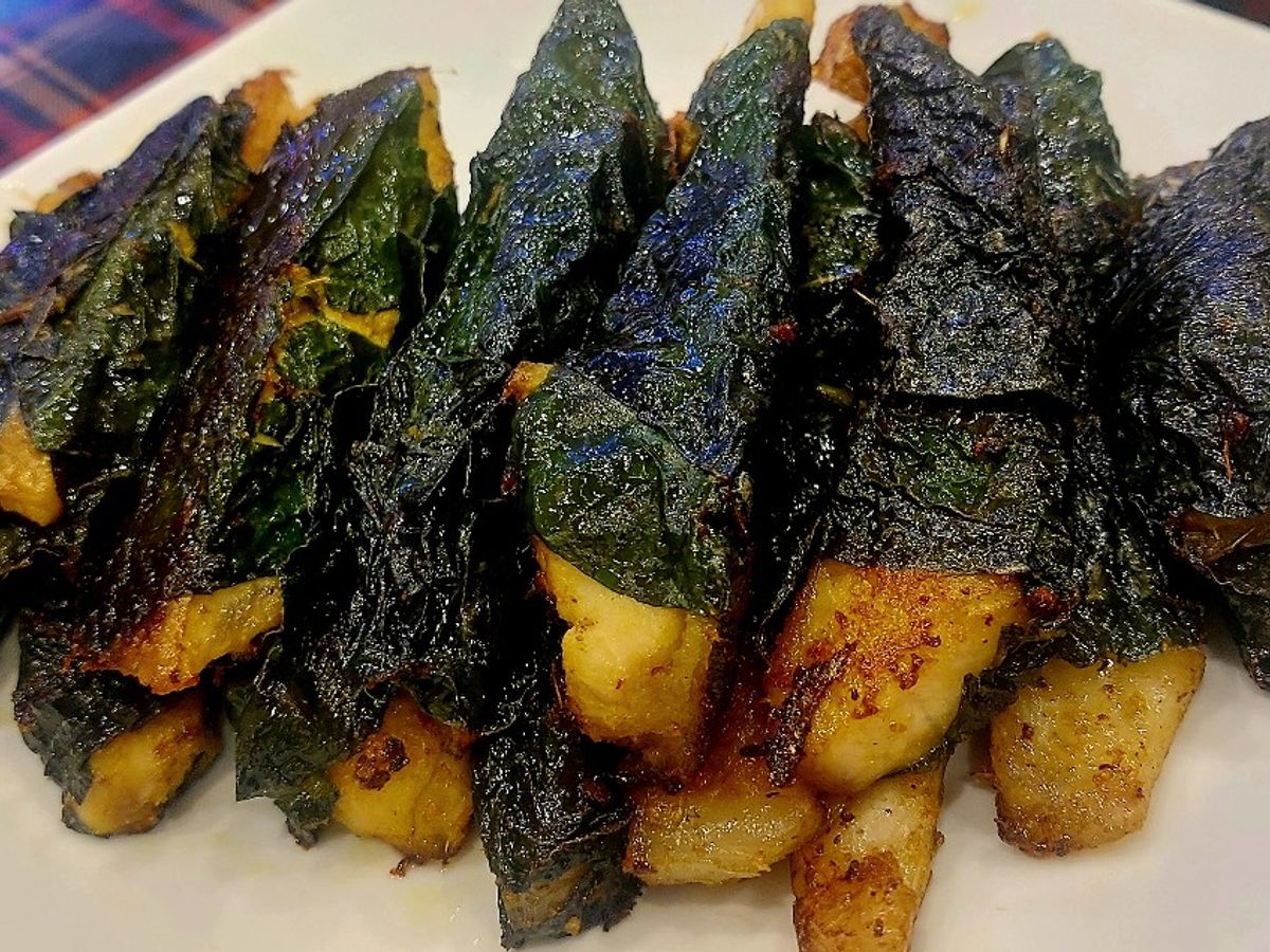 Cá cuốn lá lốt chiên (nướng)