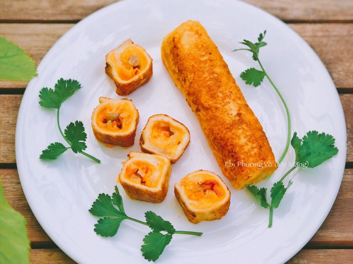 Sandwich cuộn phômai cá hồi (baby food)