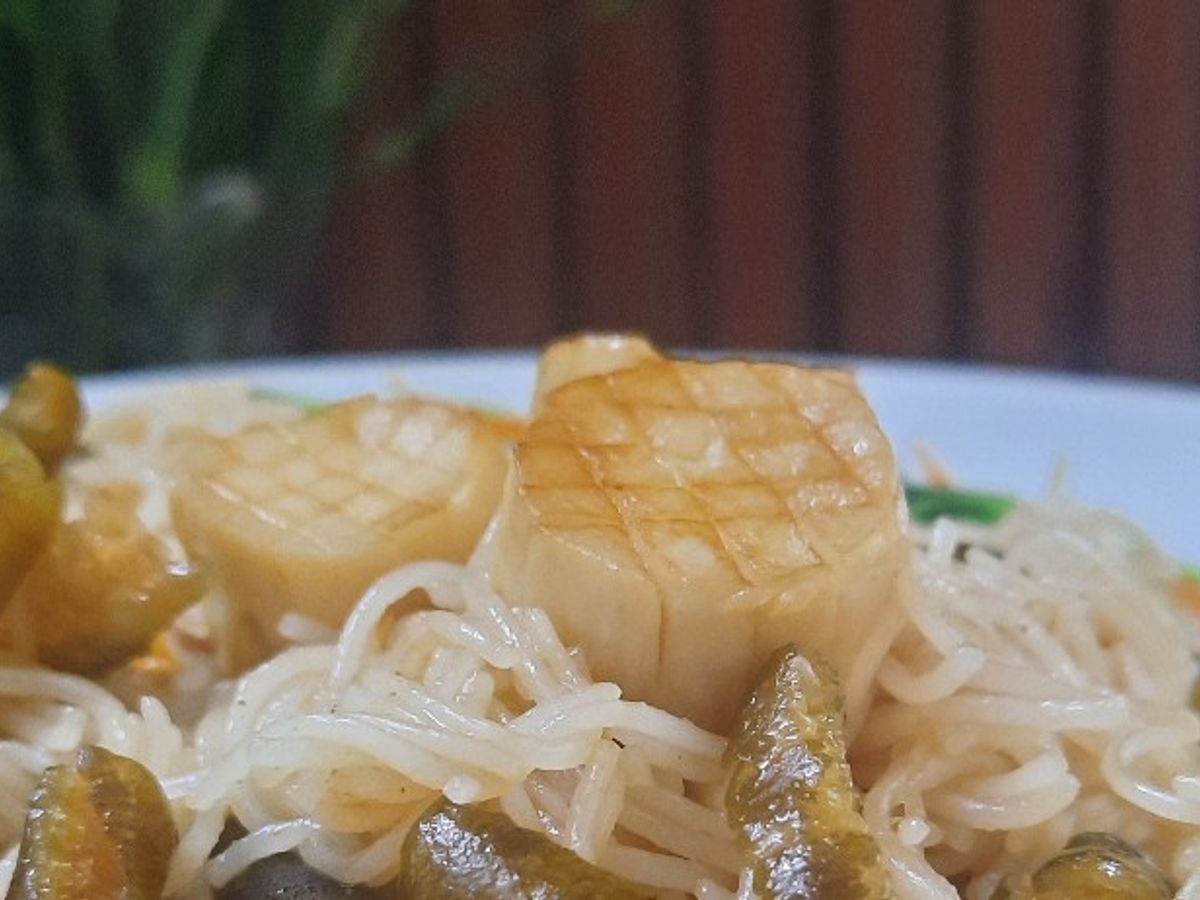 Chân nấm đùi gà áp chảo (món chay)