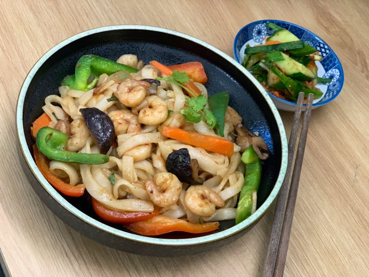 Phở xào tôm 🦐