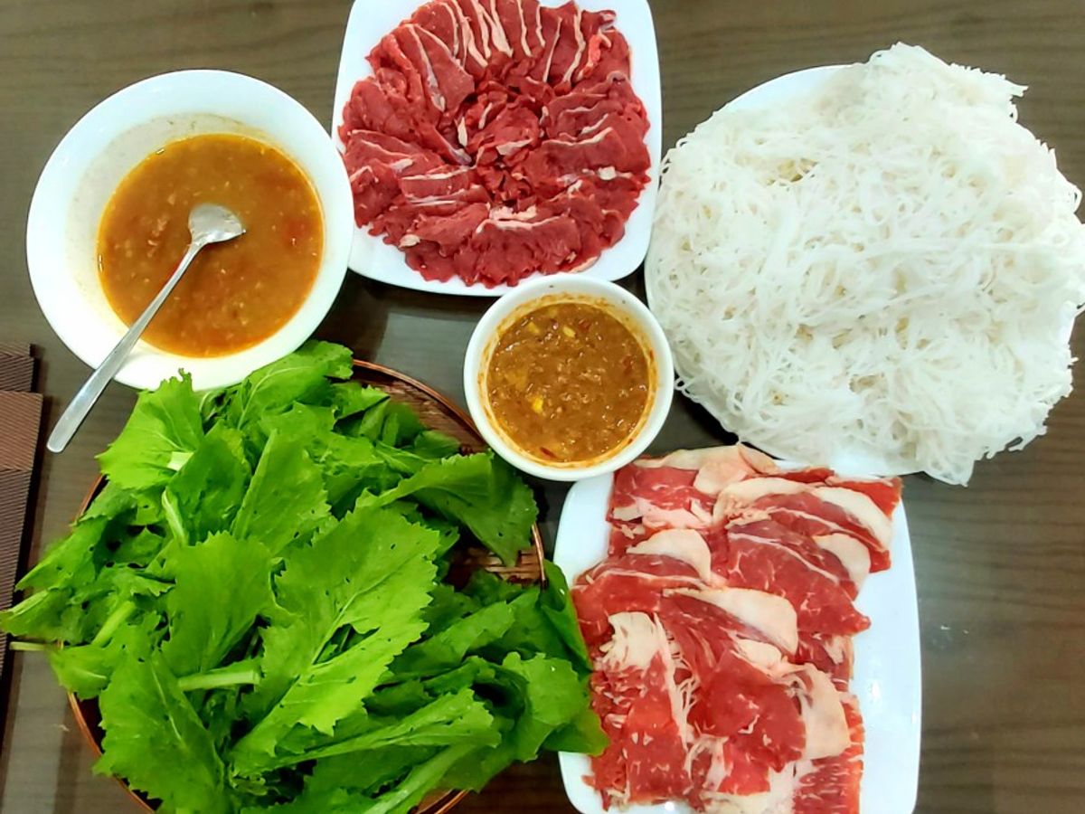 Thịt bò nhúng mẻ