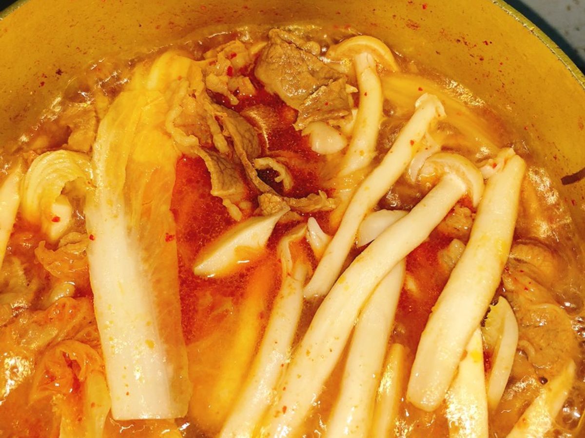 Canh kim chi thịt bò