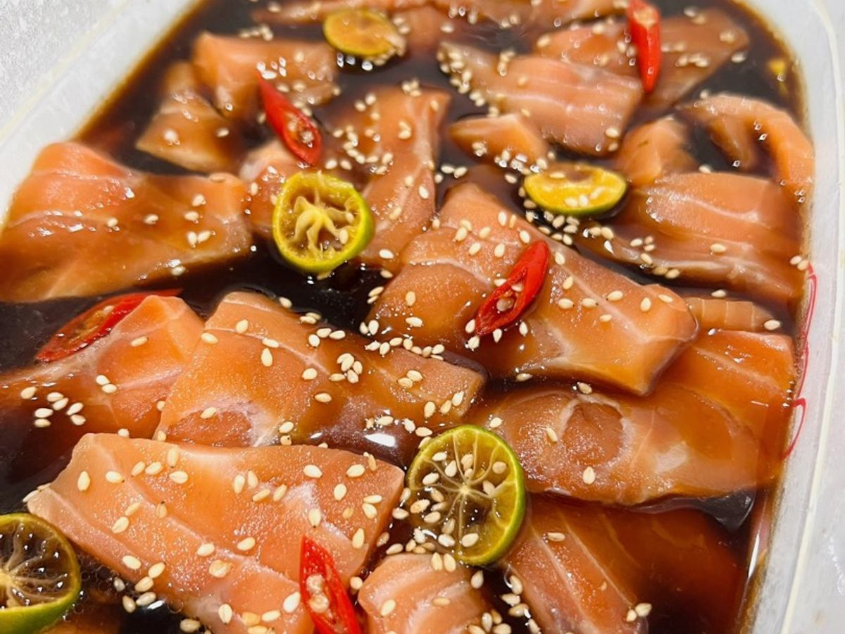 Cá hồi ngâm tương