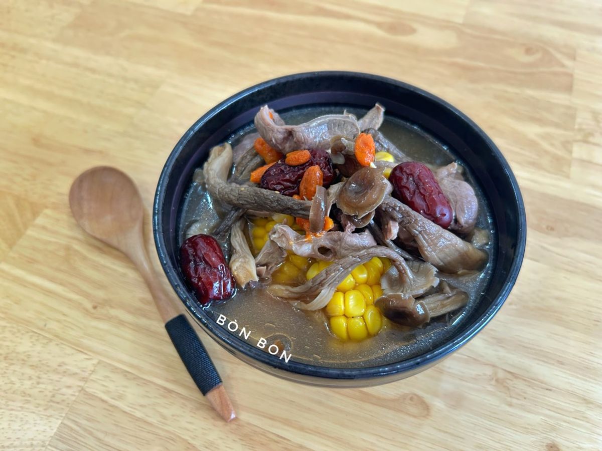Canh Nấm Lộc Nhung Tim Heo