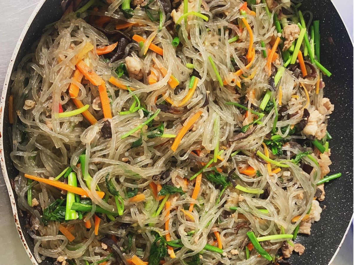 Miến trộn thịt heo rau củ