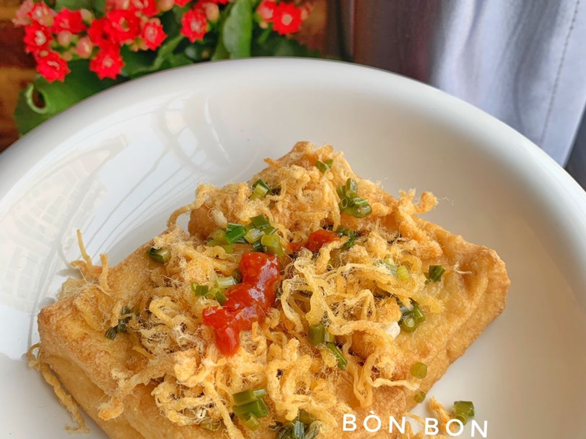 Đậu Hũ Chiên Chà Bông Mắm Hành