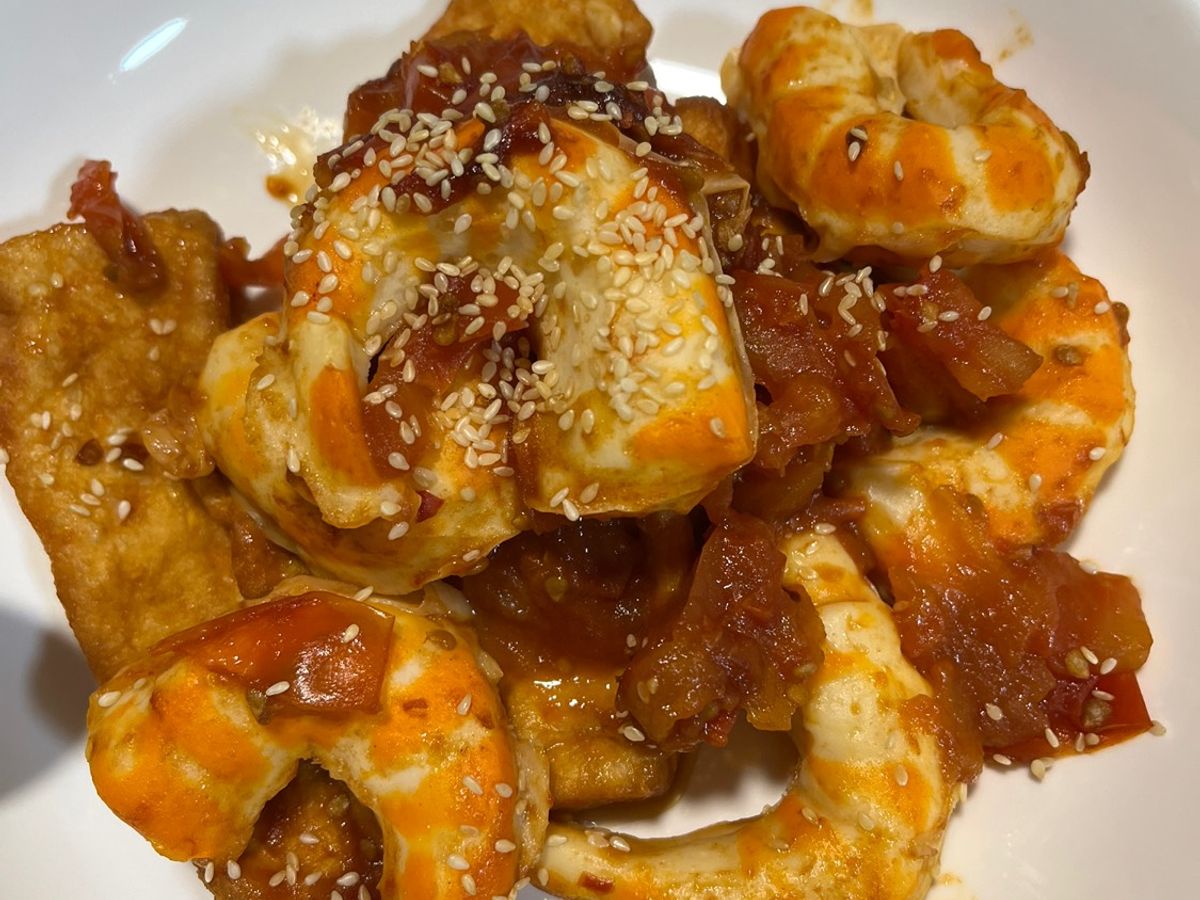 Món chay: Tôm đậu hũ kho cà chua