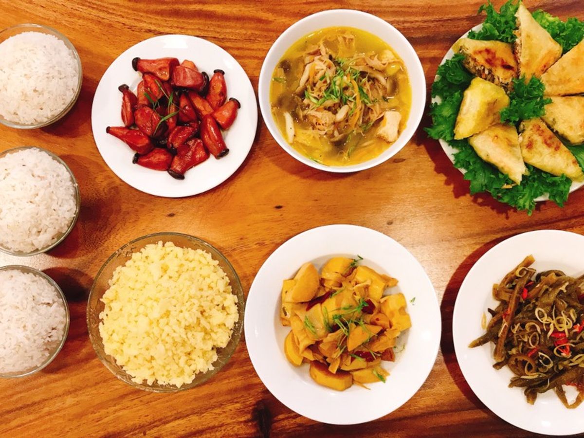 Mâm cơm chay ngày tết