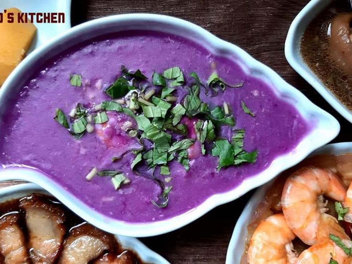 Canh khoai mỡ nấu tôm