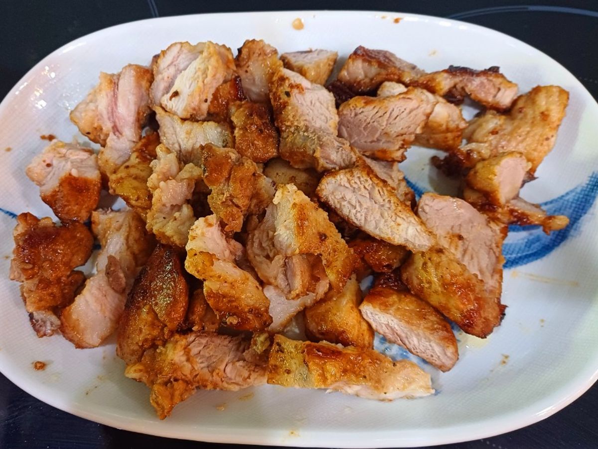 Thịt heo chiên (nướng)