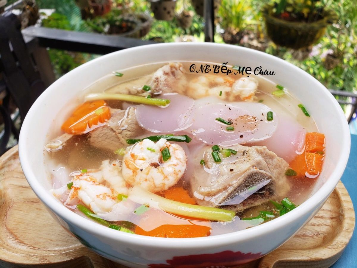 Súp bánh phồng tôm