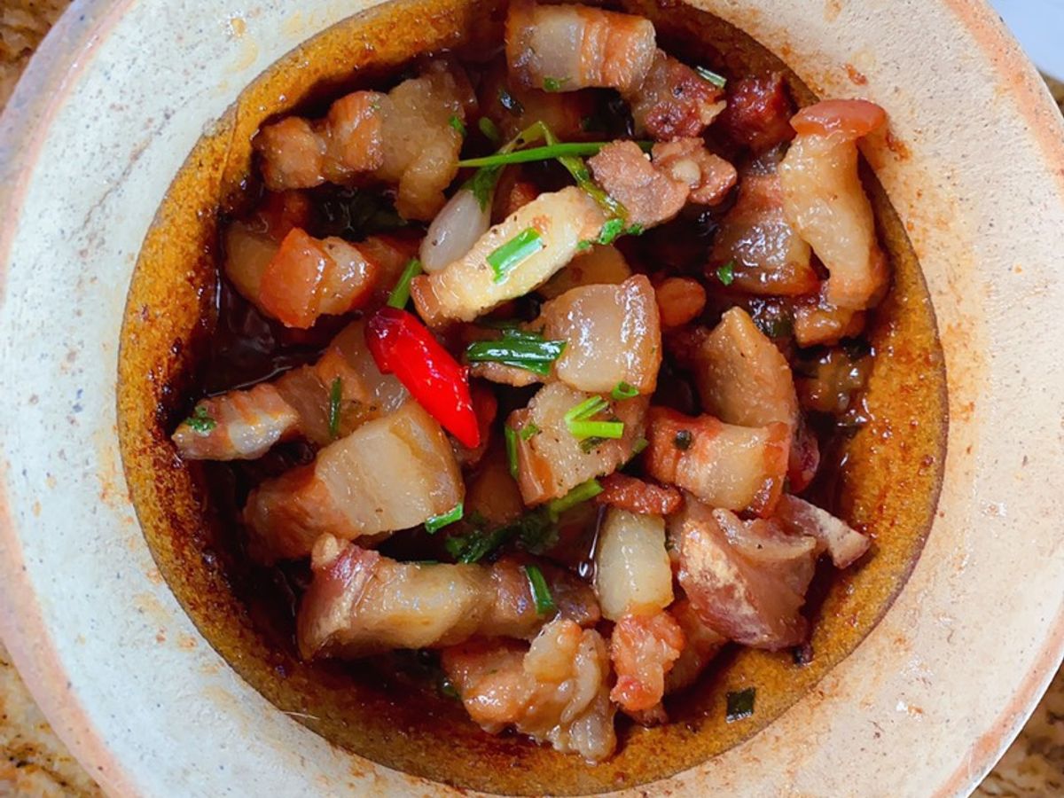Ba chỉ heo kho tiêu