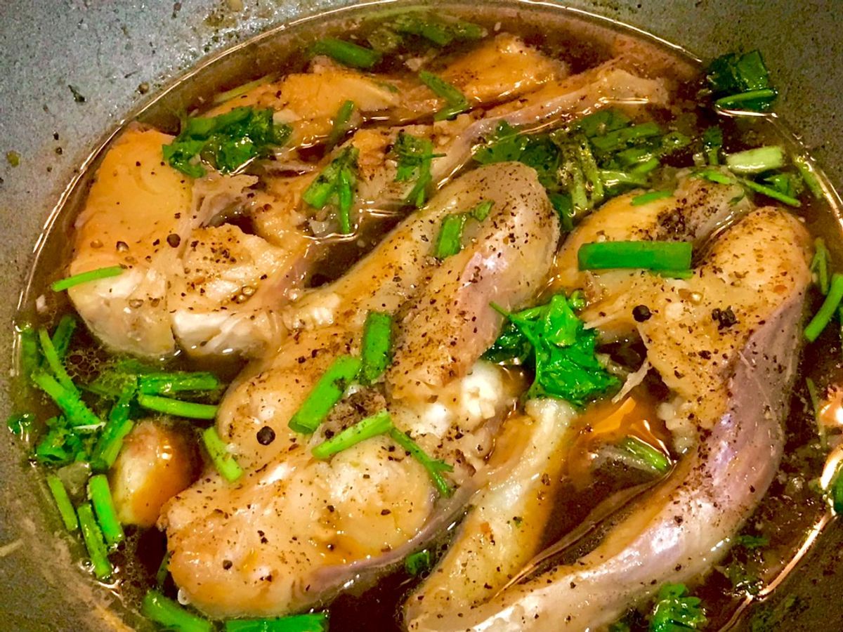 Cá điêu hồng kho lạt