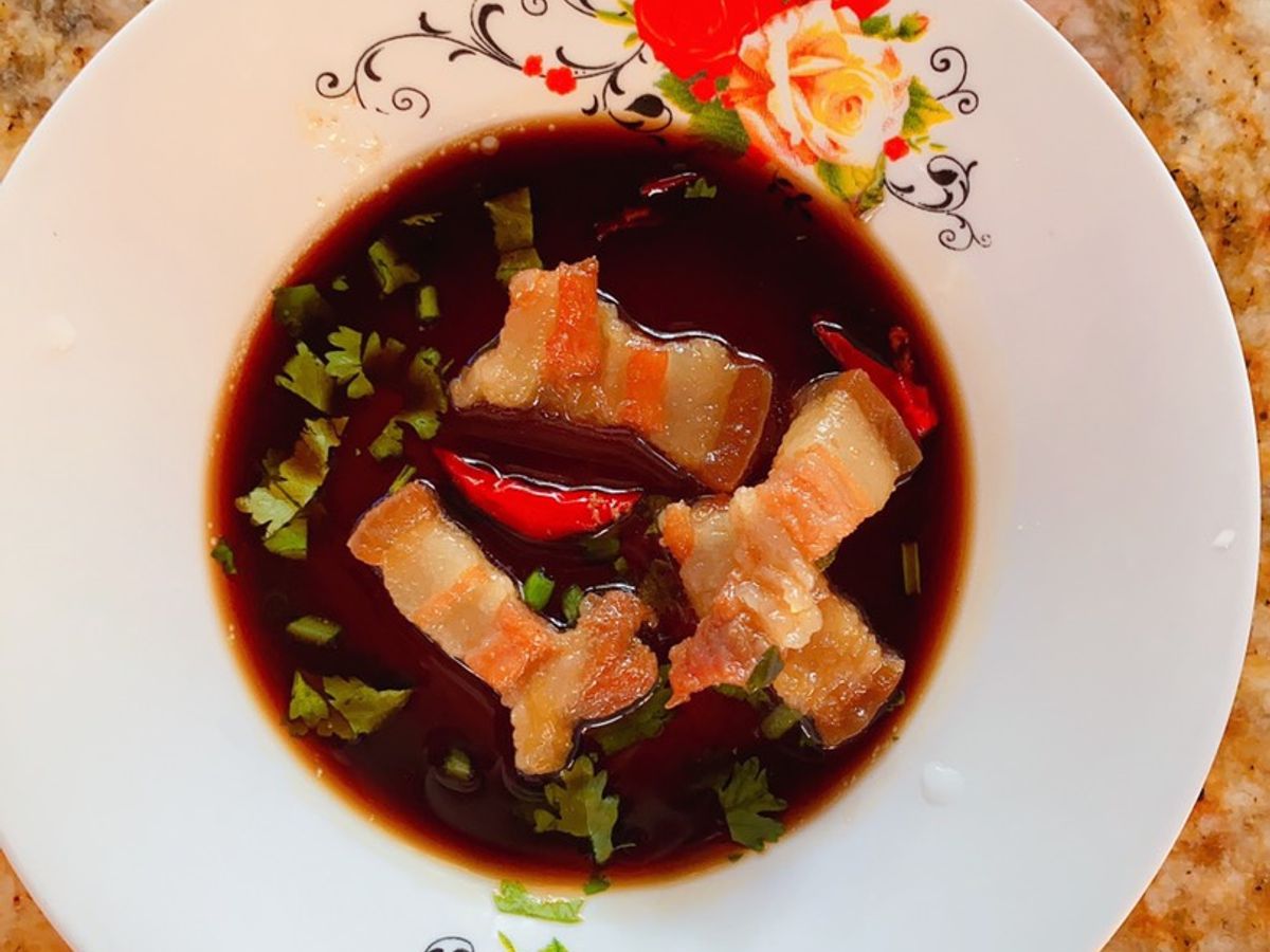 Nước chấm rau luộc, bánh tráng trắng siêu ngon