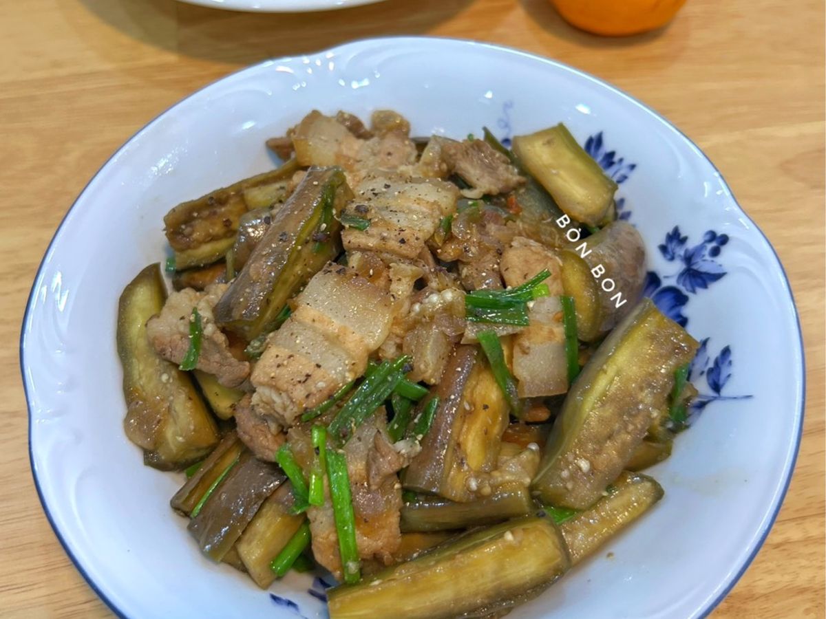 Cà Tím Xào Thịt Ba Chỉ