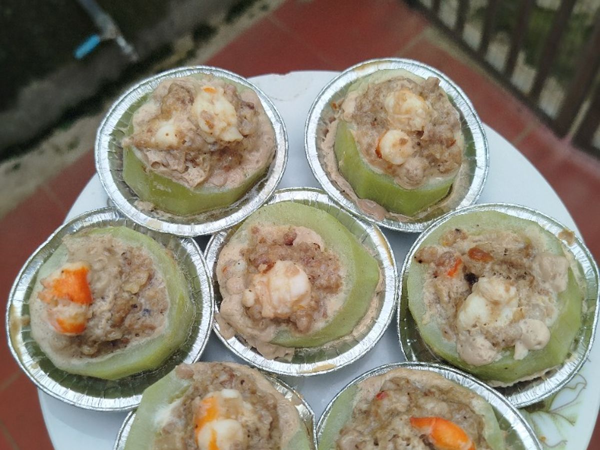 Bầu hấp tôm thịt