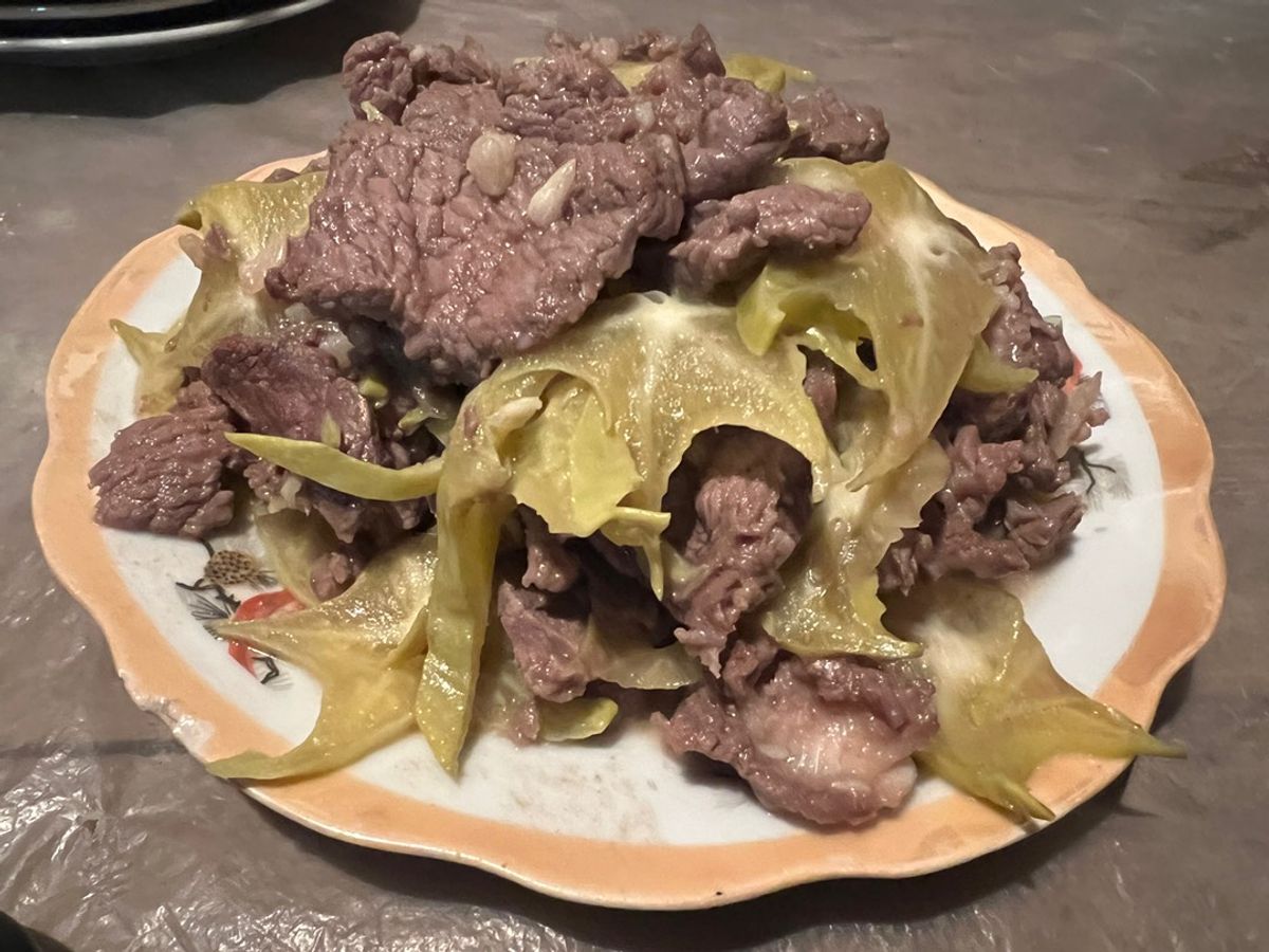 Thịt trâu xào khế