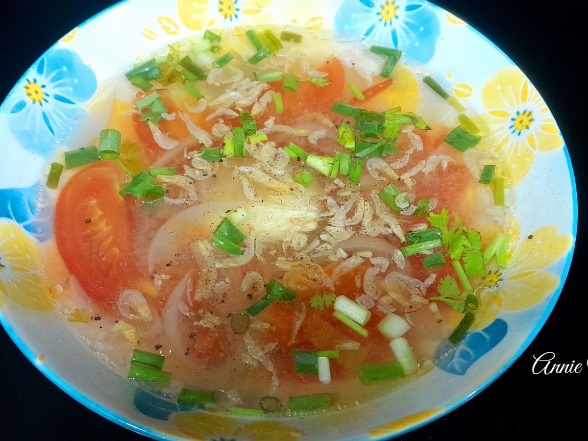 Canh cá diêu hồng nấu cà chua tép khô