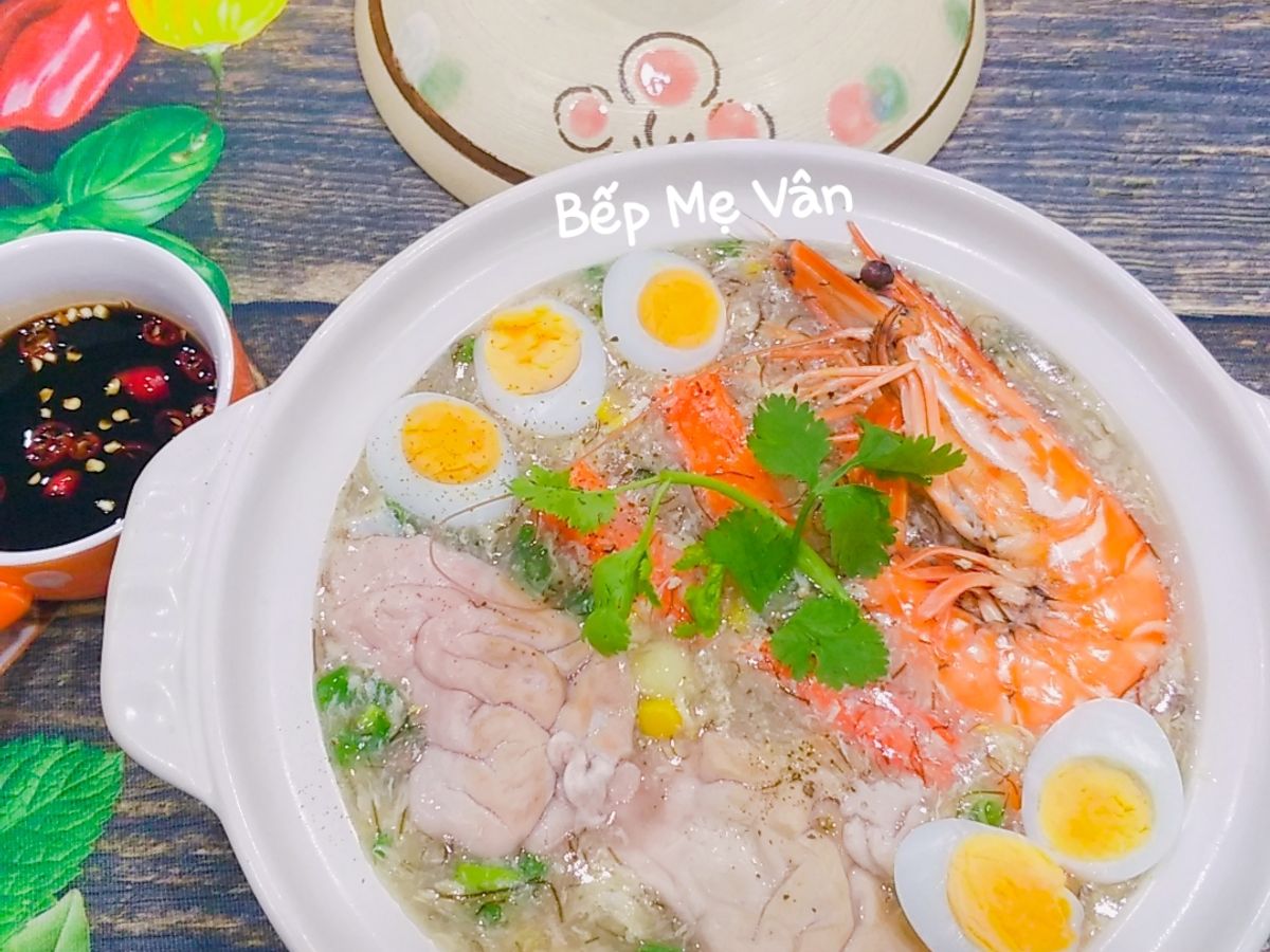 Súp tóc tiên óc heo,thanh cua và tôm