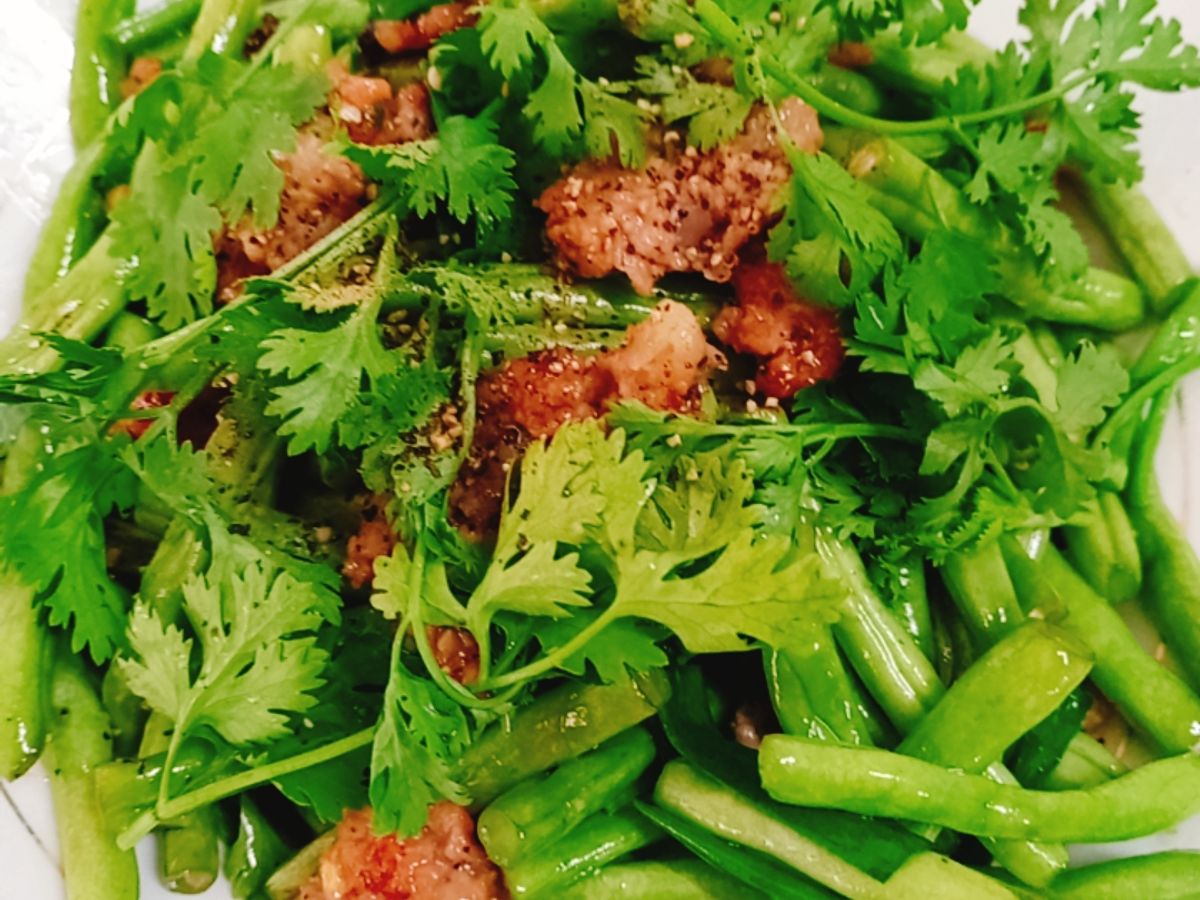 Đậu tây xào thịt bằm