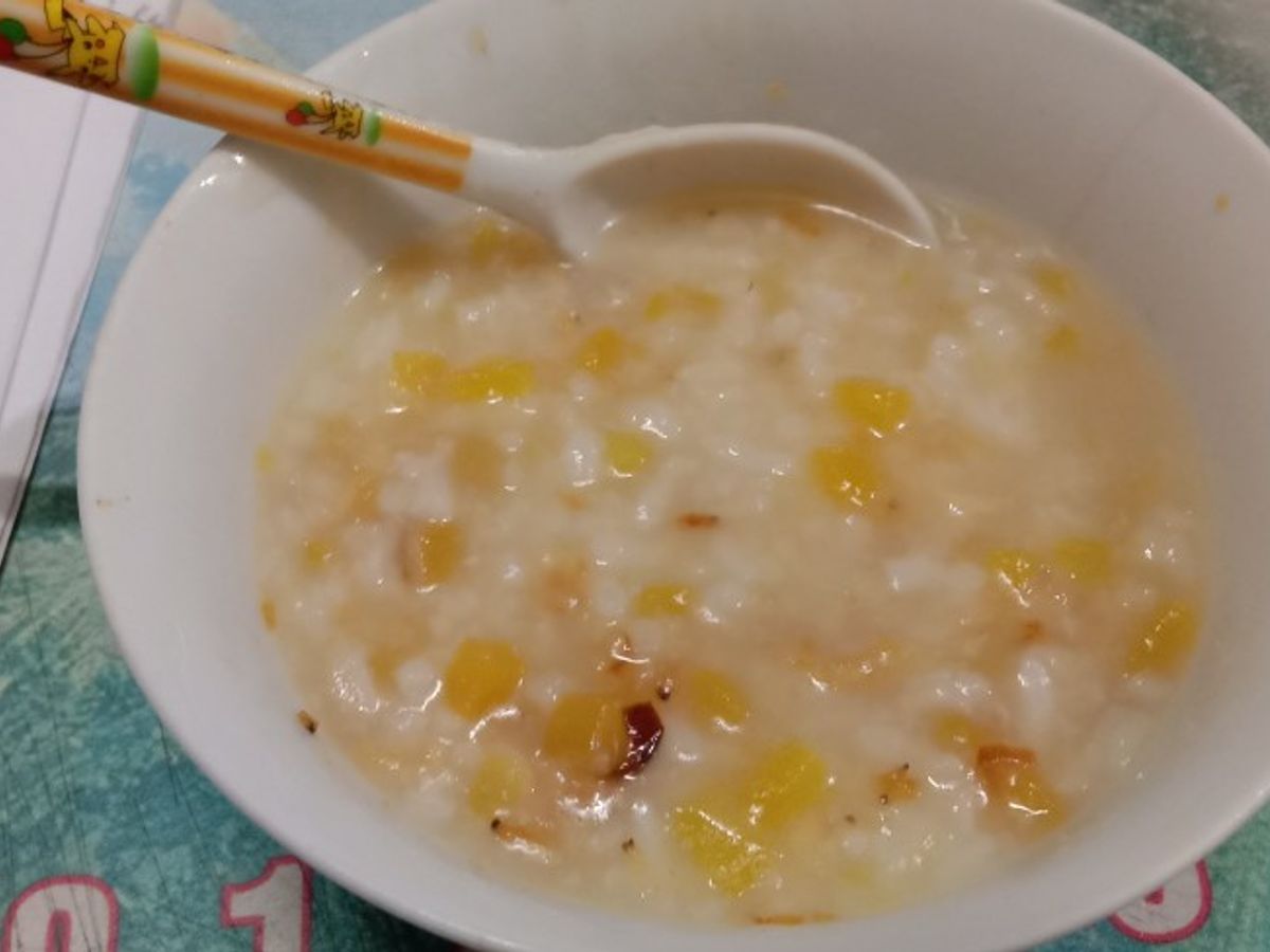 Cháo bí đỏ tôm thịt