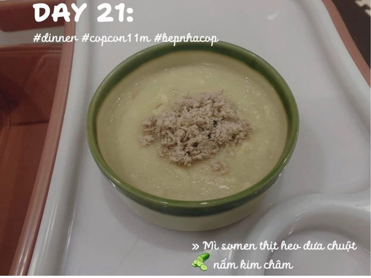 🍜 Mì somen thịt heo dưa chuột nấm kim châm