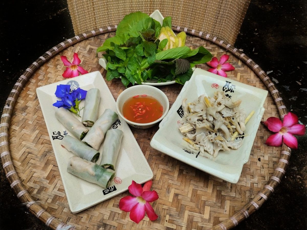 Nấm bào ngư hấp gừng sả