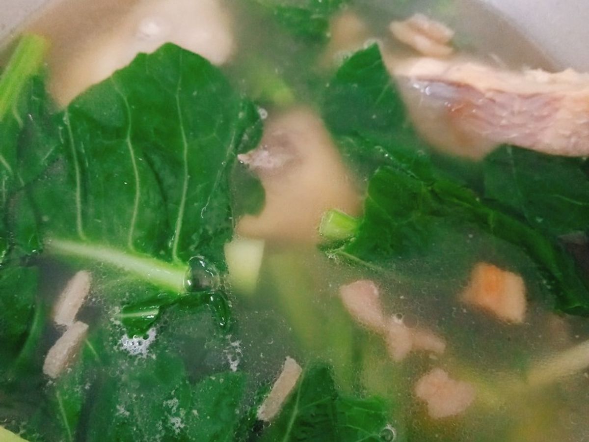 Canh cải rổ cá điêu hồng