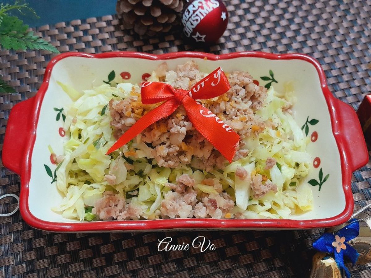Bắp cải xào thịt xay