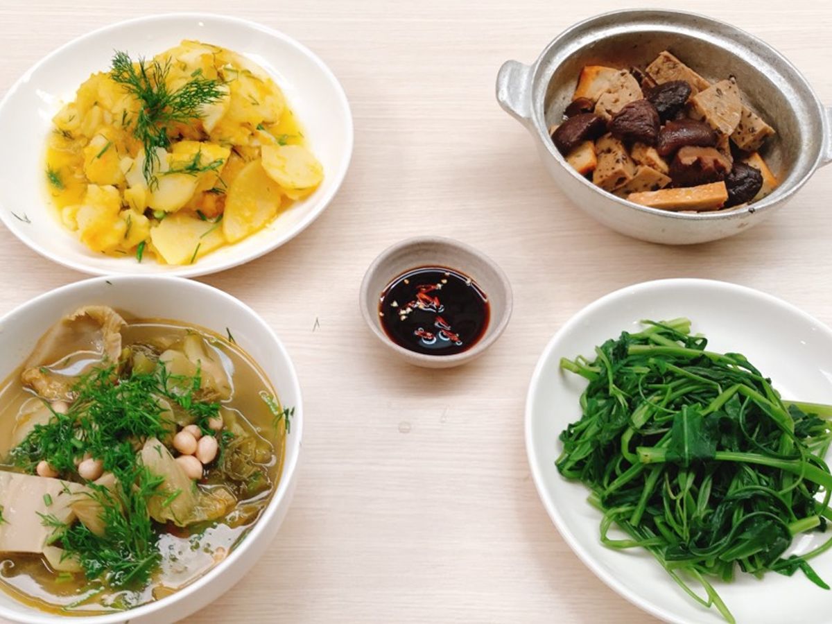 Mâm cơm chay thường ngày (2)