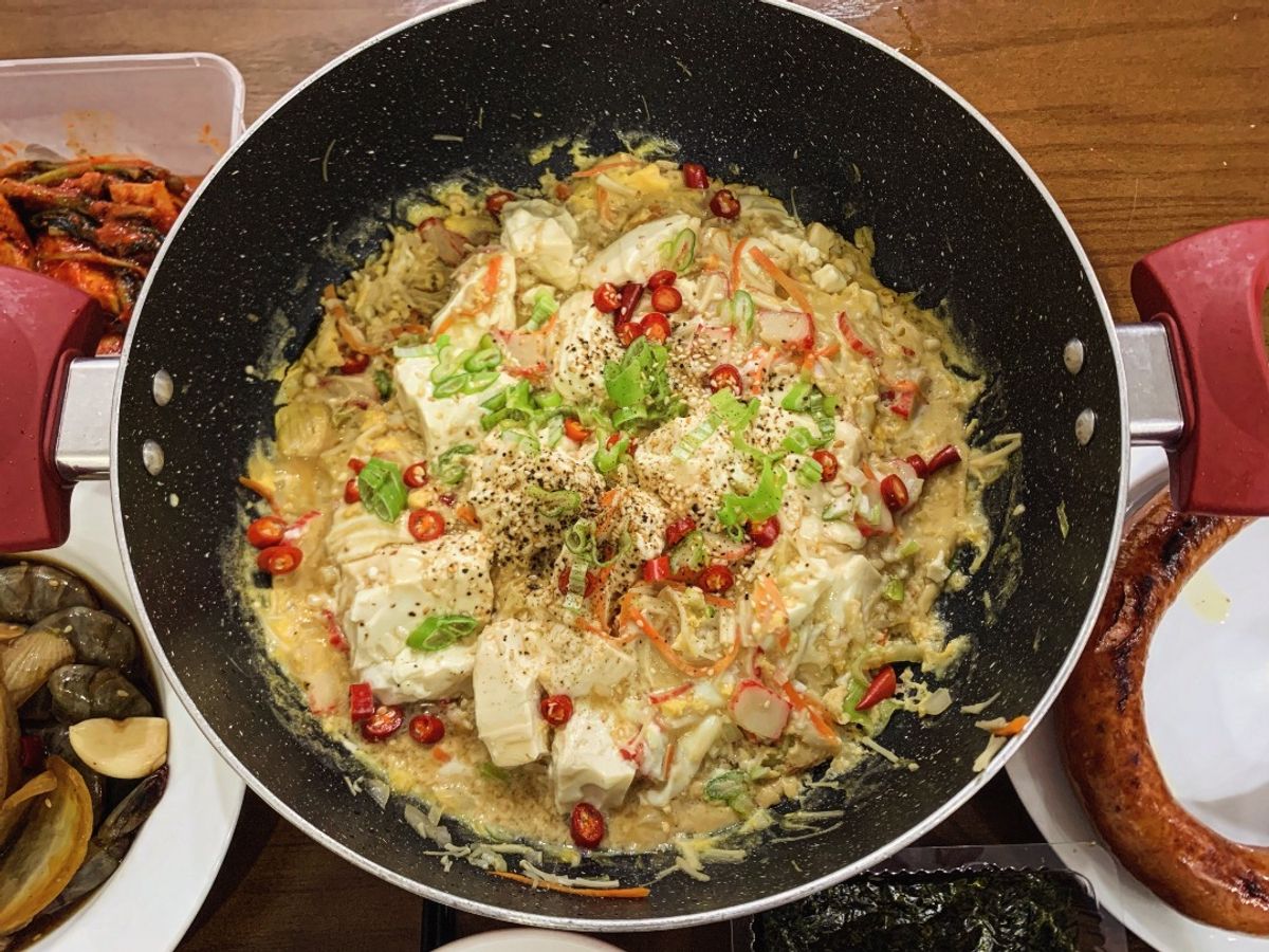 Đậu non rim nấm kim châm healthy