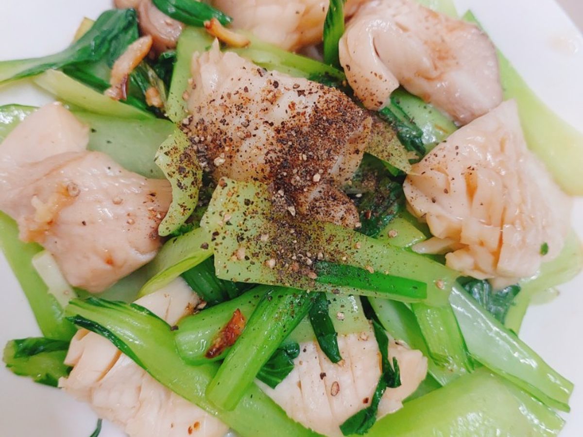 Nấm đùi gà xào cải thìa